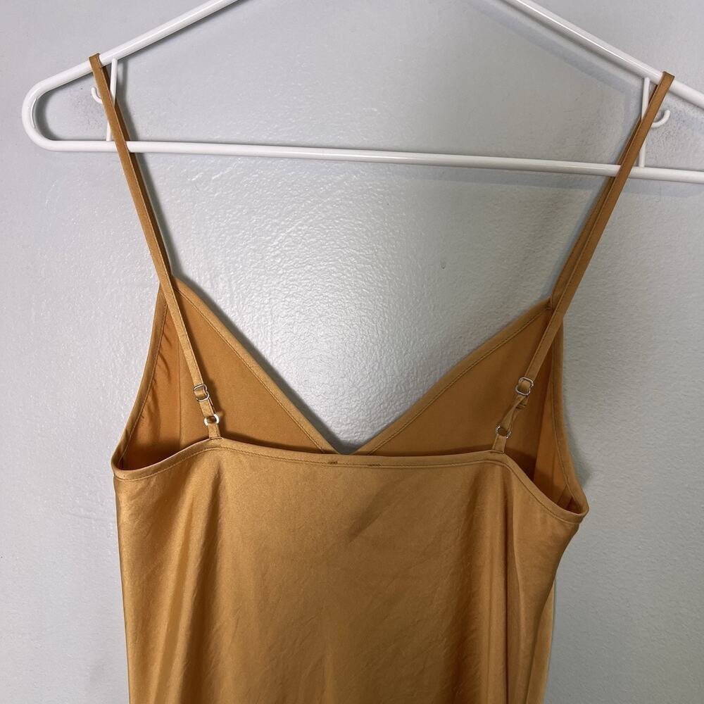 Wilfred Only Slip Midi Dress Mustard Cooper Satin Sz XXS - Picture 9 of 10